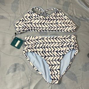 Blue pattern bikini